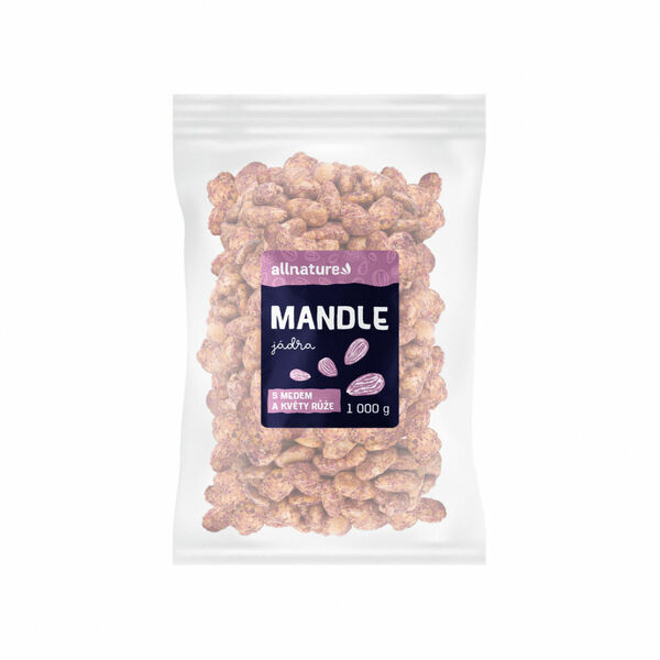 ALLNATURE Mandle jádra s medem a květy růže 1000 g porovnat ceny