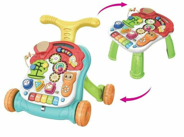 Petite&Mars Chodítko a Stolek hrací 2v1 Activity Rainbow porovnat ceny