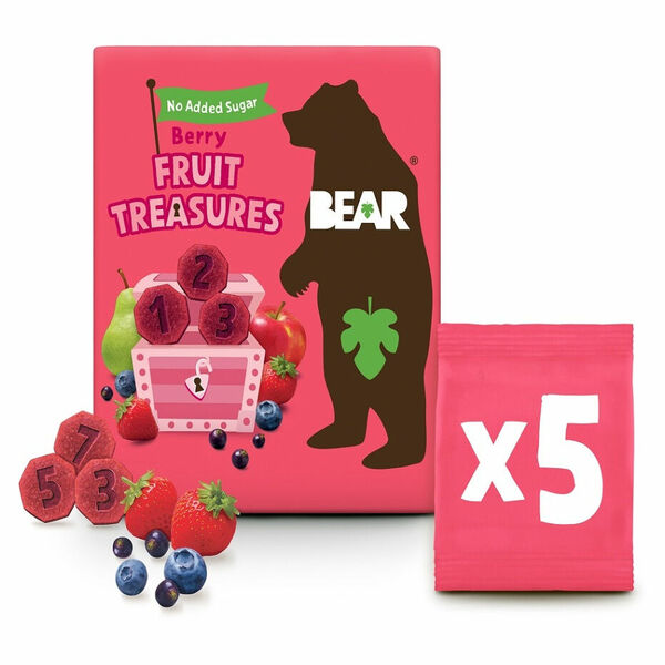BEAR Fruit treasures berry jahoda a borůvka 5 x 20 g porovnat ceny