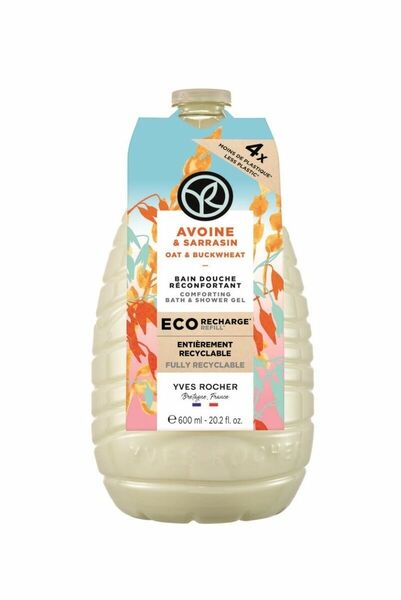 Yves Rocher Bain de Nature Sprchový gel oves & pohanka náplň 600 ml porovnat ceny