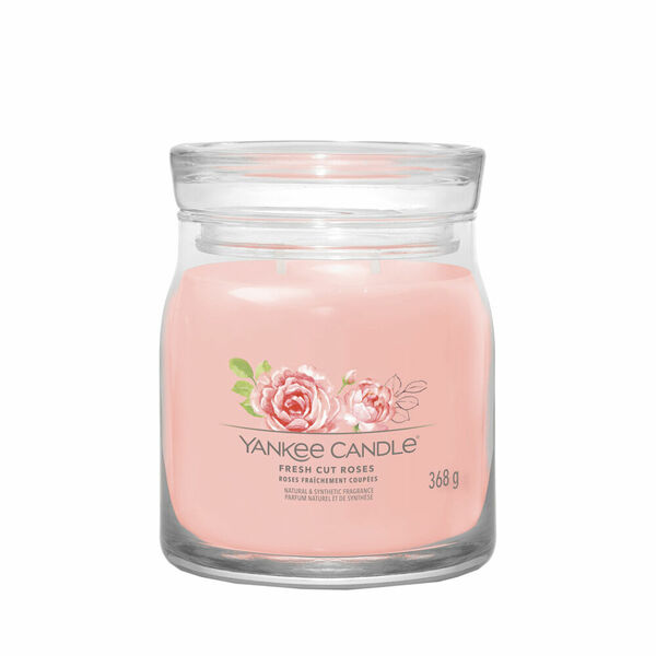 YANKEE CANDLE Signature Vonná svíčka střední 2 knoty Fresh Cut Roses 368 g porovnat ceny