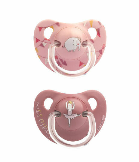 Suavinex Šidítko Anatomické silikon +18m - 2ks - Růžový cirkus porovnat ceny