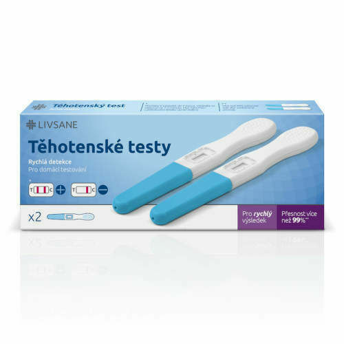 LIVSANE Test těhotenský CZ rychlá detekce 2ks porovnat ceny