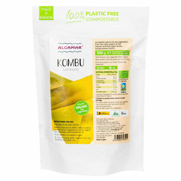 ALGAMAR Mořské řasy Kombu BIO 100 g porovnat ceny