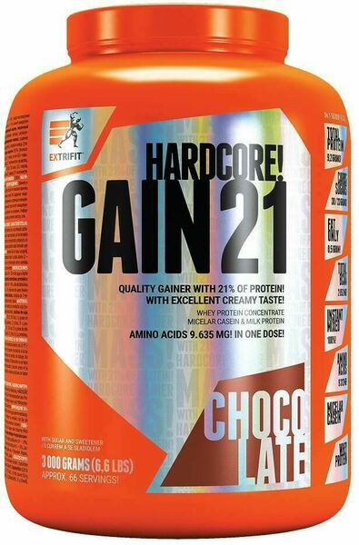 Extrifit Hardcore Gain 21 3kg čokoláda porovnat ceny