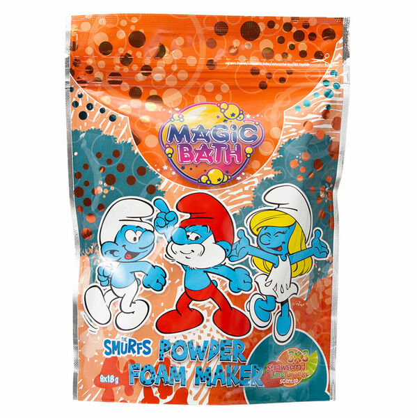 EP LINE Smurfs práškové kapsule do vany s vůní limetky, pomeranče a jahody 9 x 18 g porovnat ceny