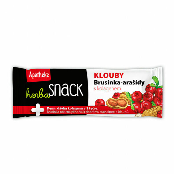 Apotheke Herbasnack Klouby brusinka-arašídy-kolagen 55g porovnat ceny
