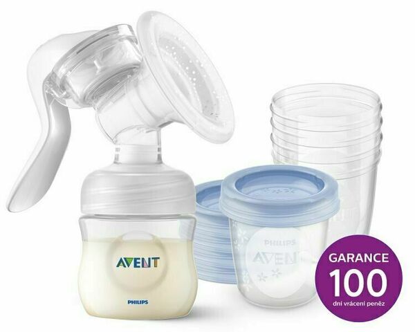 Philips AVENT Odsávačka mateřského mléka manuální + VIA 180ml 5ks porovnat ceny