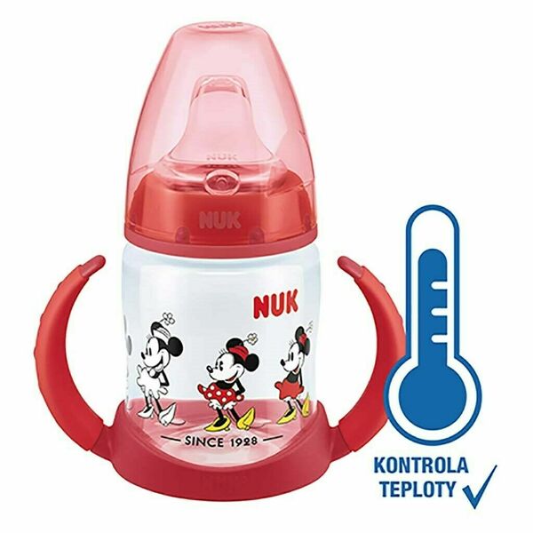 NUK FC Láhev na učení Disney MICKEY s kontrolou teploty, šedá 150ml porovnat ceny