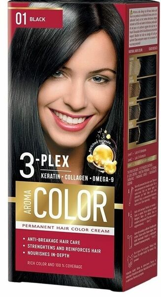 Aroma Color Barva na vlasy - černá č.01 porovnat ceny