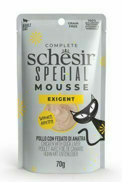 Schesir Cat Kapsa Special Mousse Exigent Kuře/játra70g porovnat ceny