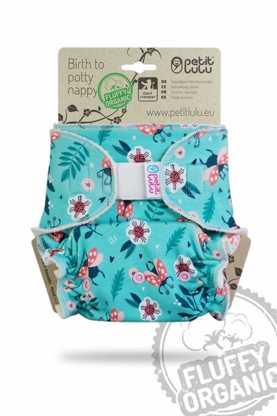 Petit Lulu - Kalhotkové pleny na suchý zip, Fluffy Organic - Berušky na louce porovnat ceny