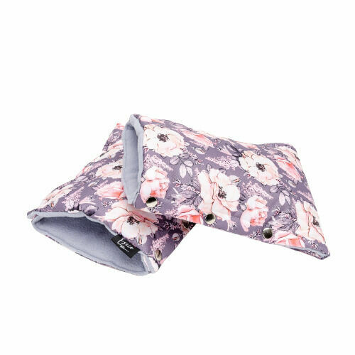 Eseco Rukavice na kočárek Grey flowers porovnat ceny