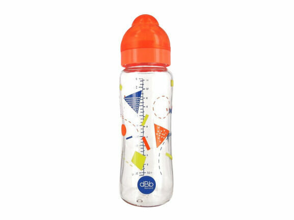 dBb skleněná lahvička Geometrie savička 4+měs. oranžová 330ml porovnat ceny