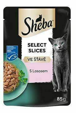 Sheba Kapsa S Lososem Ve šťávě 85g porovnat ceny