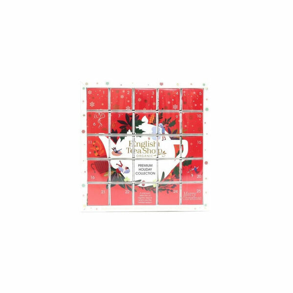 ENGLISH TEA Červený adventní kalendář puzzle 25 pyramidek porovnat ceny