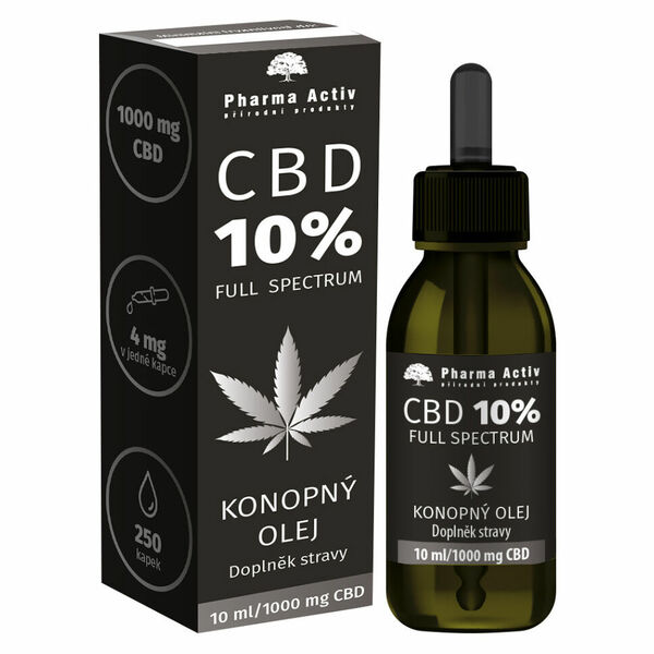 PHARMA ACTIV Konopný olej CBD 10% 1000 mg 10 ml porovnat ceny