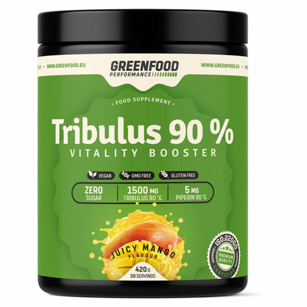 GREENFOOD NUTRITION Performance tribulus 90% šťavnaté mango 420 g porovnat ceny
