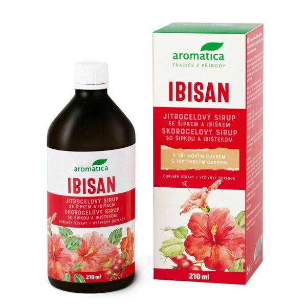 Aromatica IBISAN jitrocelový sirup se šípkem a ibiškem 210 ml porovnat ceny