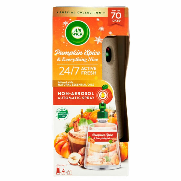 AIR WICK Active Fresh Automatický difuzér a náplň Dýně & Koření 228 ml porovnat ceny