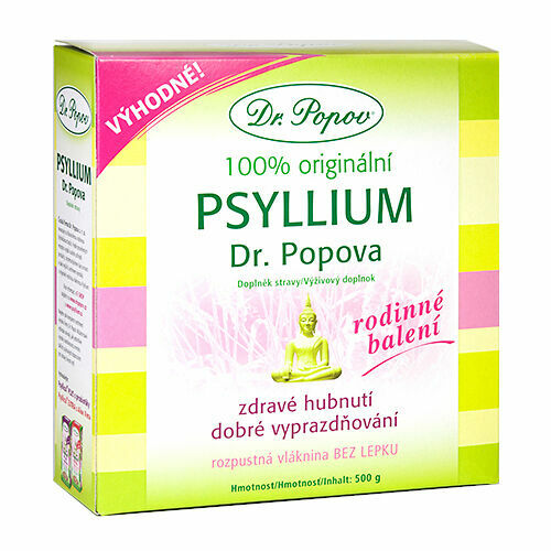 Dr.Popov Psyllium indická rozpustná vláknina 500g porovnat ceny