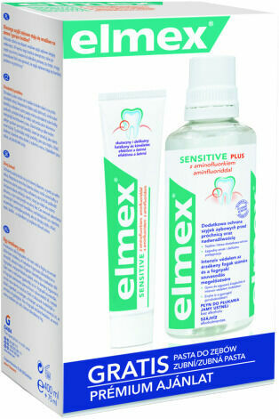 ELMEX Sensitive ústní voda 400ml + zubní pasta 75ml porovnat ceny