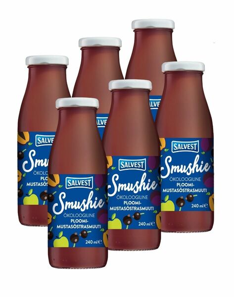 SALVEST Smushie BIO Ovocné smoothie s černým rybízem a švestkami 6x240 ml porovnat ceny