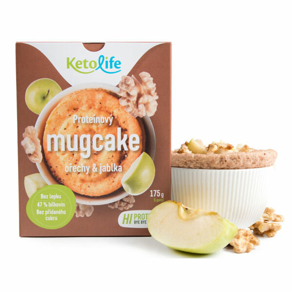 KETOLIFE Proteinový mugcake ořechy a jablka 175 g porovnat ceny