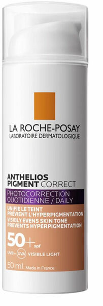 La Roche-Posay Anthelios Pigment Correct Fotokorekční denní tónovaný krém s velmi vysokým SPF faktorem v medium verzi 50 ml porovnat ceny