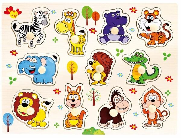 Bino  Dřevěné puzzle safari, 11d. porovnat ceny