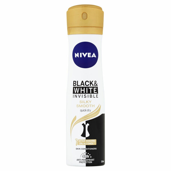 NIVEA Black & White Invisible Silky Smooth Sprej antiperspirant 150 ml porovnat ceny