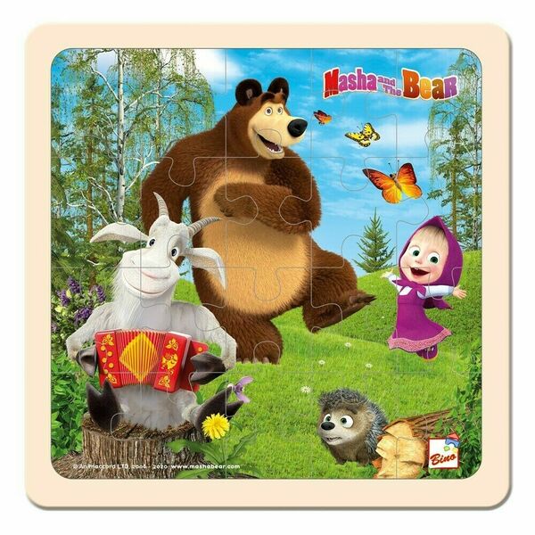 Bino Máša a Medvěd Puzzle s kozlíkem 20x20cm porovnat ceny