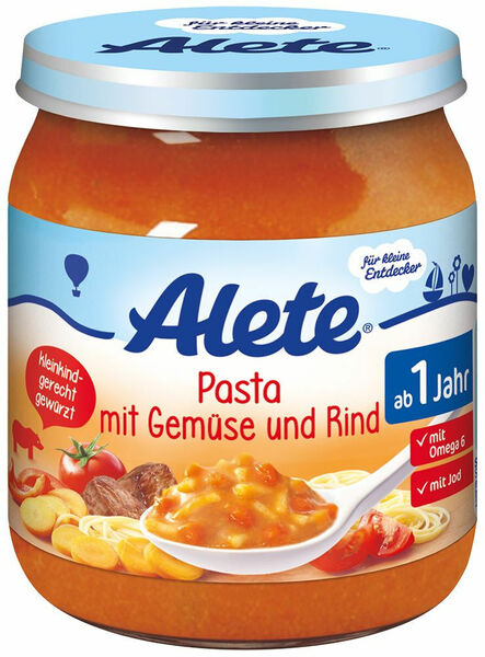 Alete BIO Příkrm těstoviny + zelenina + hovězí 12m+ 250 g porovnat ceny