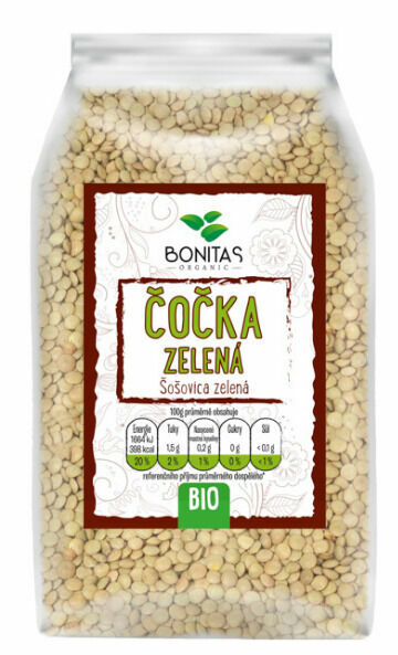 BONITAS Bio Čočka zelená celá 500g porovnat ceny
