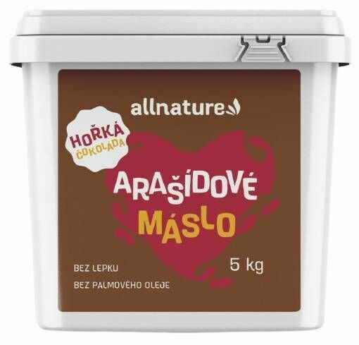Allnature Arašídové máslo s hořkou čokoládou 5kg porovnat ceny
