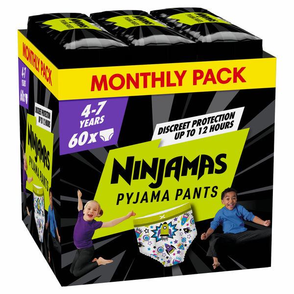 Pampers Ninjamas Pyjama Pants Kosmické lodě, měsíční balení 60 ks porovnat ceny