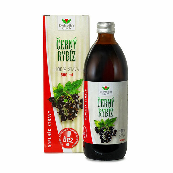 EKOMEDICA Černý rybíz 100% šťáva 500 ml porovnat ceny