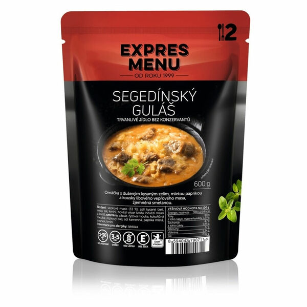 EXPRES MENU Segedínský guláš bez lepku 2 porce porovnat ceny