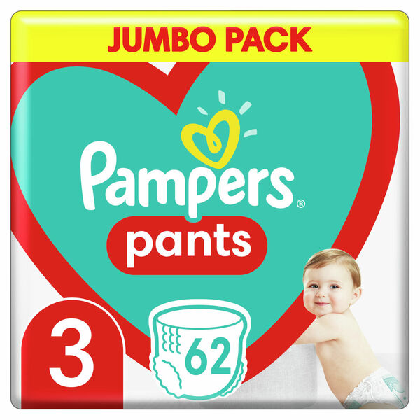 Plenkové Kalhotky Pampers Pants Velikost 3, 62ks, 6kg-11kg porovnat ceny