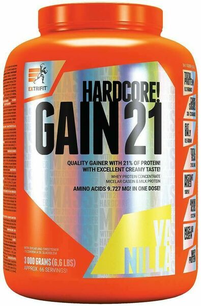 Extrifit Hardcore Gain 21 3kg vanilka porovnat ceny