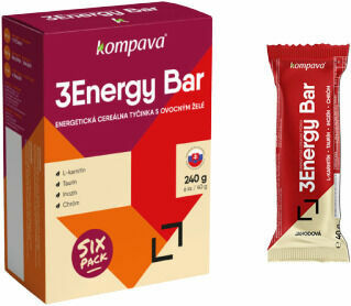 Kompava 3Energy Bar SIXpack Energetická tyčinka - jahoda 6x40g porovnat ceny