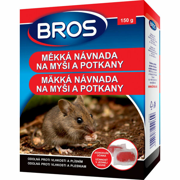 BROS Měkká návnada proti myším, krysám a potkanům 150g porovnat ceny