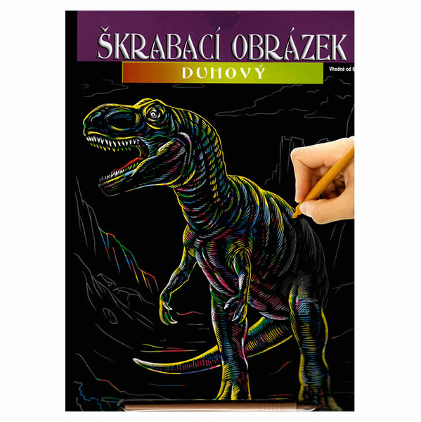 SMT CREAYTOYS Škrabací obrázek duhový A4 dinosaurus 1 ks porovnat ceny