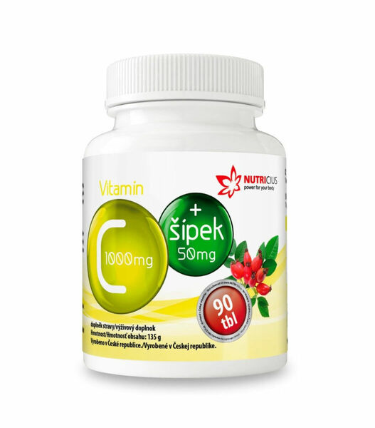 Nutricius Vitamín C 1000 mg + šípek 50 mg 90 tablet porovnat ceny