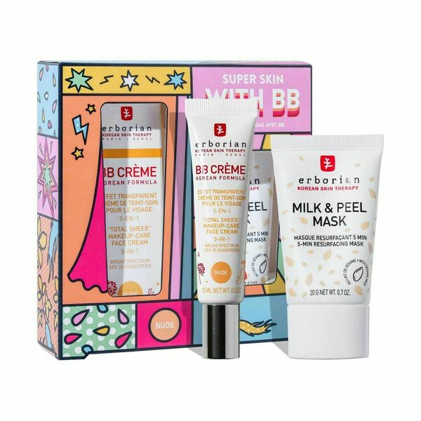 Erborian BB Creme Nude 15 ml + Pleťová maska Milk&Peel 20 g kosmetická sada porovnat ceny