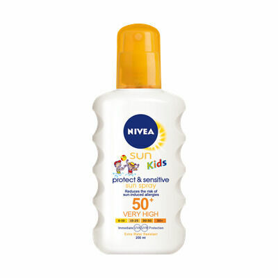 NIVEA SUN Dět.sprej na opal. Sensit. OF50+ 200ml porovnat ceny
