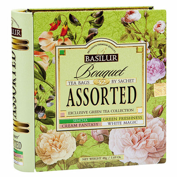 BASILUR Book assorted bouquet zelený čaj 32 sáčků porovnat ceny