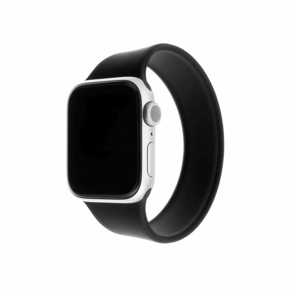 Elastický silikonový řemínek FIXED Silicone Strap pro Apple Watch 42/44/45mm černý velikost XS porovnat ceny