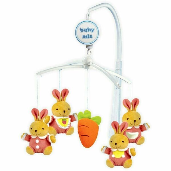 Baby Mix Kolotoč nad postýlku Zajíčci porovnat ceny
