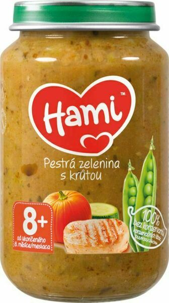 Hami příkrm Pestrá zelenina s krůtou od uk. 8. měsíce 200g porovnat ceny